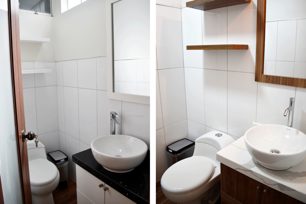Fotos del baño completo y del baño de visita